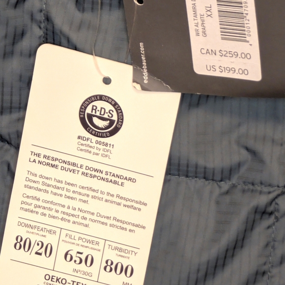 Eddie Bauer Women's Altamira Down Parka Graphite 2XL NWT - Picture 6 of 7